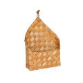 Handwoven Wall Hanging Basket – Natural Wooden Storage Organizer
