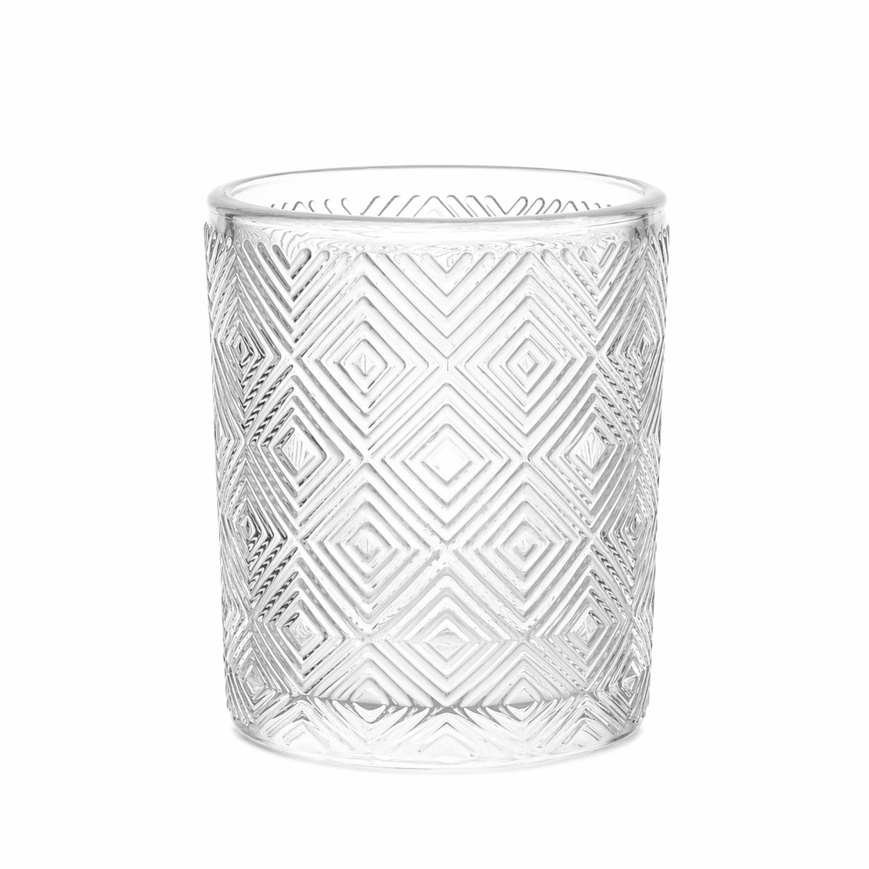Embossed Glass Candle Holder – Elegant Tealight & Votive Cup Create a Warm, Cozy Glow in Seconds