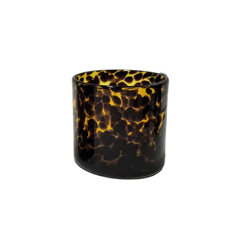 Vintage Leopard Glass Tumbler – Retro Whiskey & Cocktail Cup