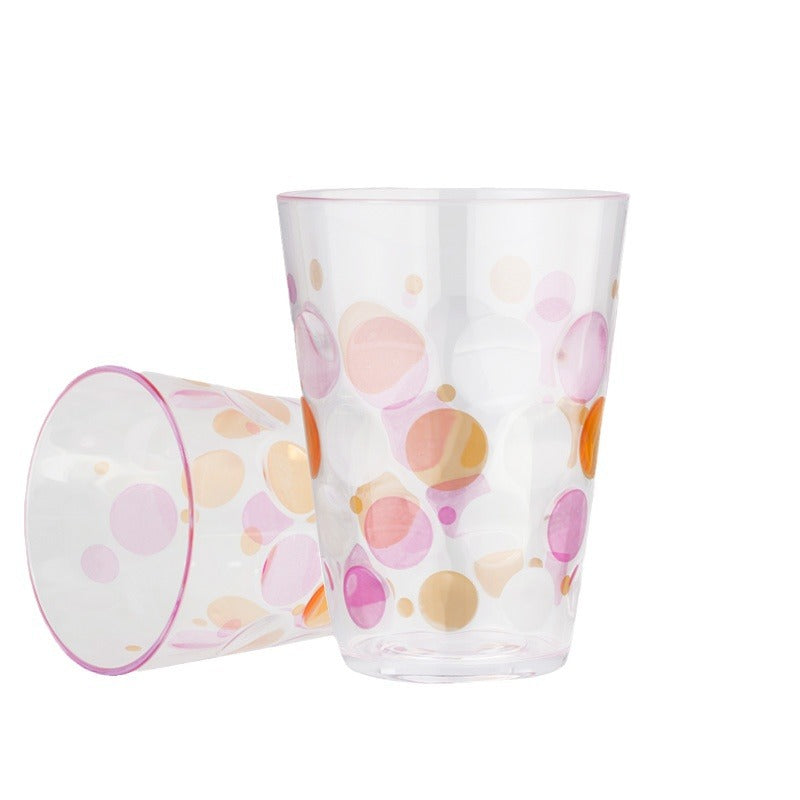 Color Dot Plastic Tumbler – Stylish Everyday Drinking Cup