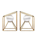 Crystal Sphere Bookends Set